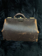 Vintage Brown Leather Medical Doctor Apothecary Bag