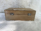 Vintage "Erbco Opticals" Microscope & Wood Box / Parts