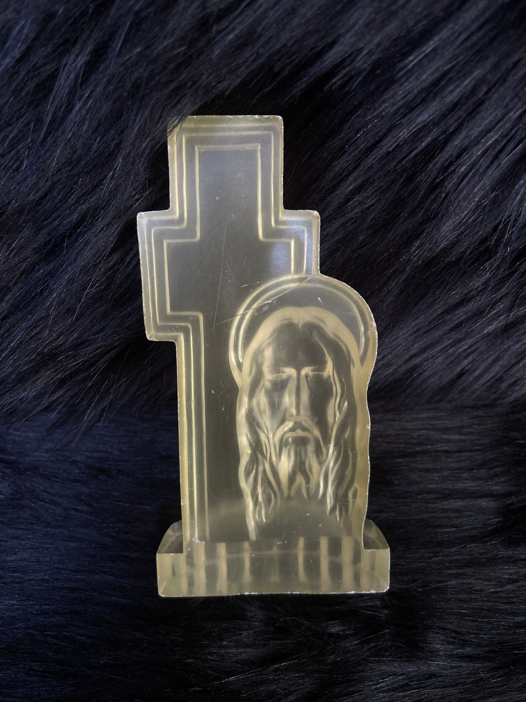 Vintage *Glowing* Lucite Jesus & Cross
