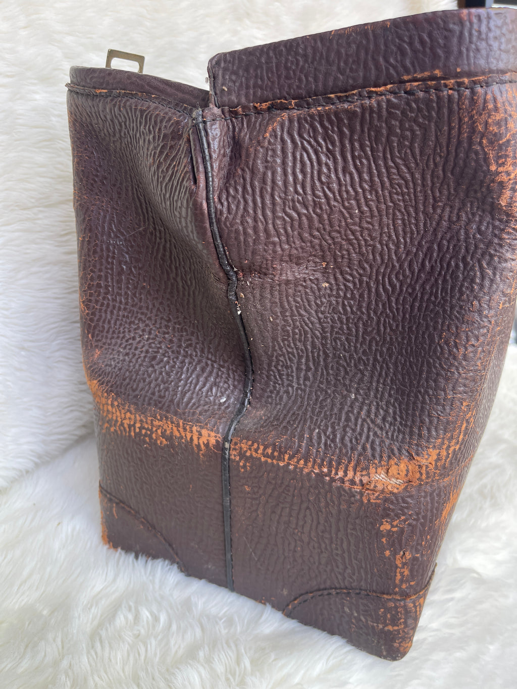 Vintage Brown Leather Medical Doctor Apothecary Bag