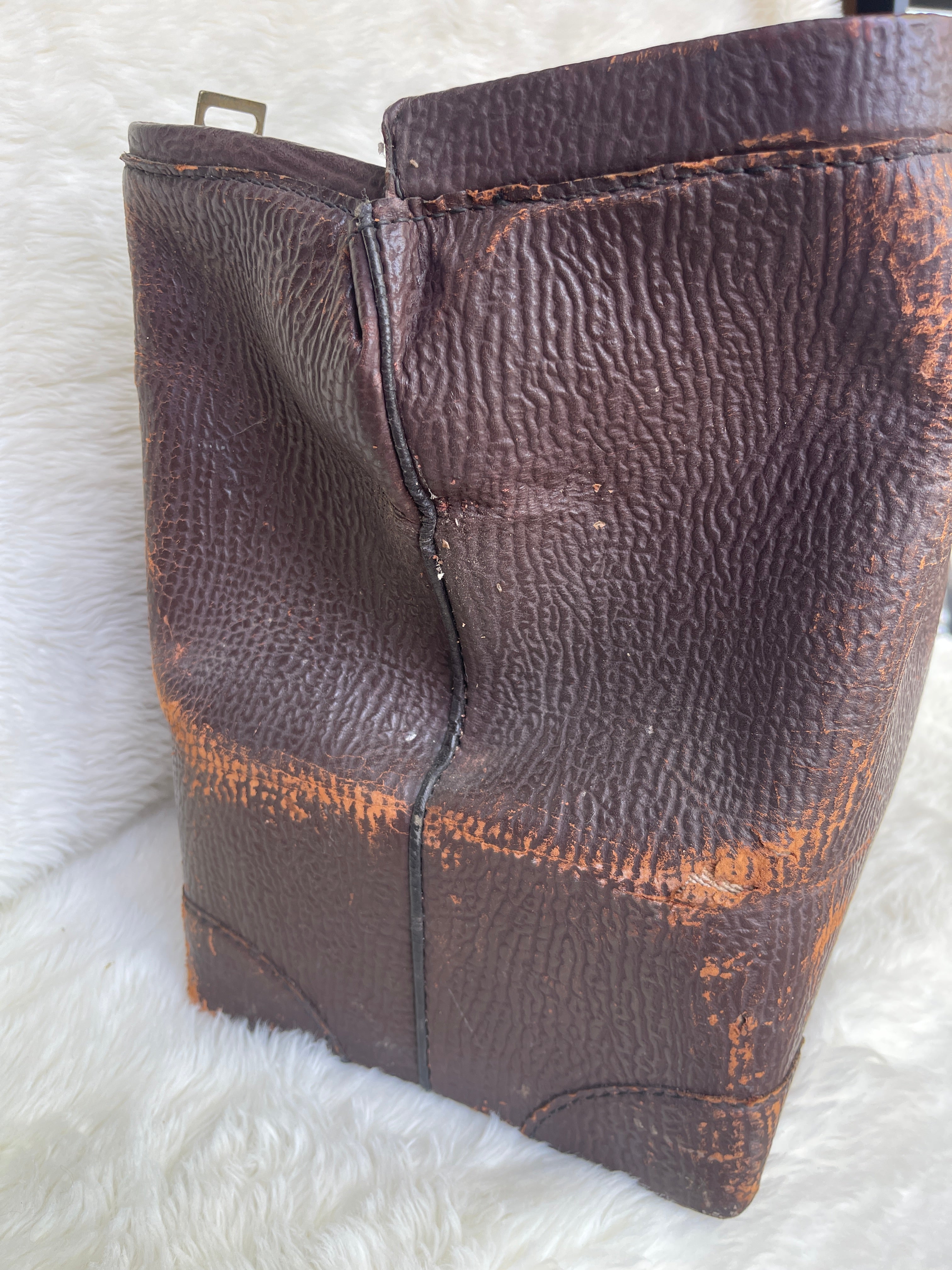 Vintage Brown Leather Medical Doctor Apothecary Bag