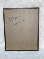 Vintage Wood Frame Black Panther Jaguar Tree Crewel