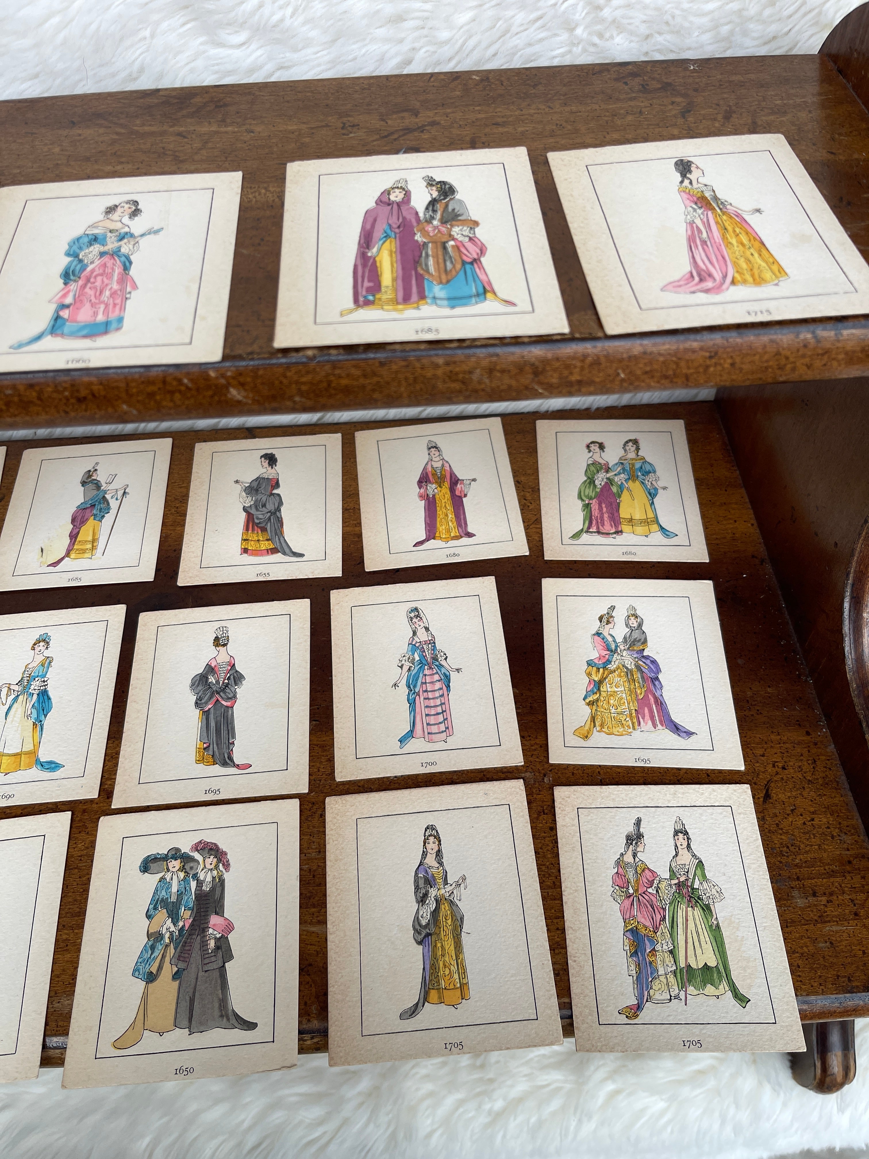 Vintage French Mini “La Mode Féminine de 1645 à 1720” Hand Colored Fashion 20 Plate Portfolio