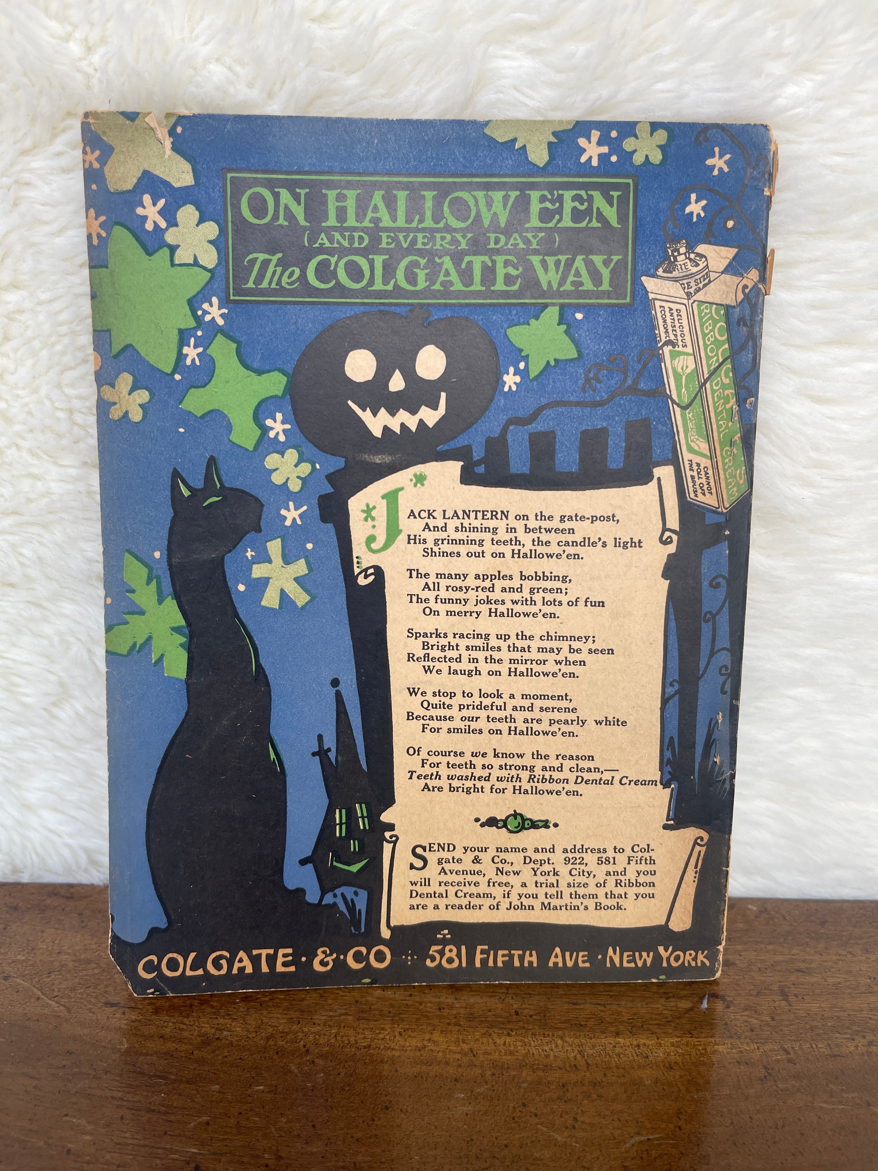 Antique 1926 October Halloween "John Martin's Book: The Child's Magazine"