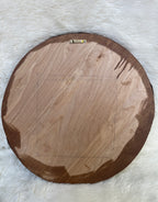 Vintage Circular Wool Hand Hooked Pear Wall Hanging