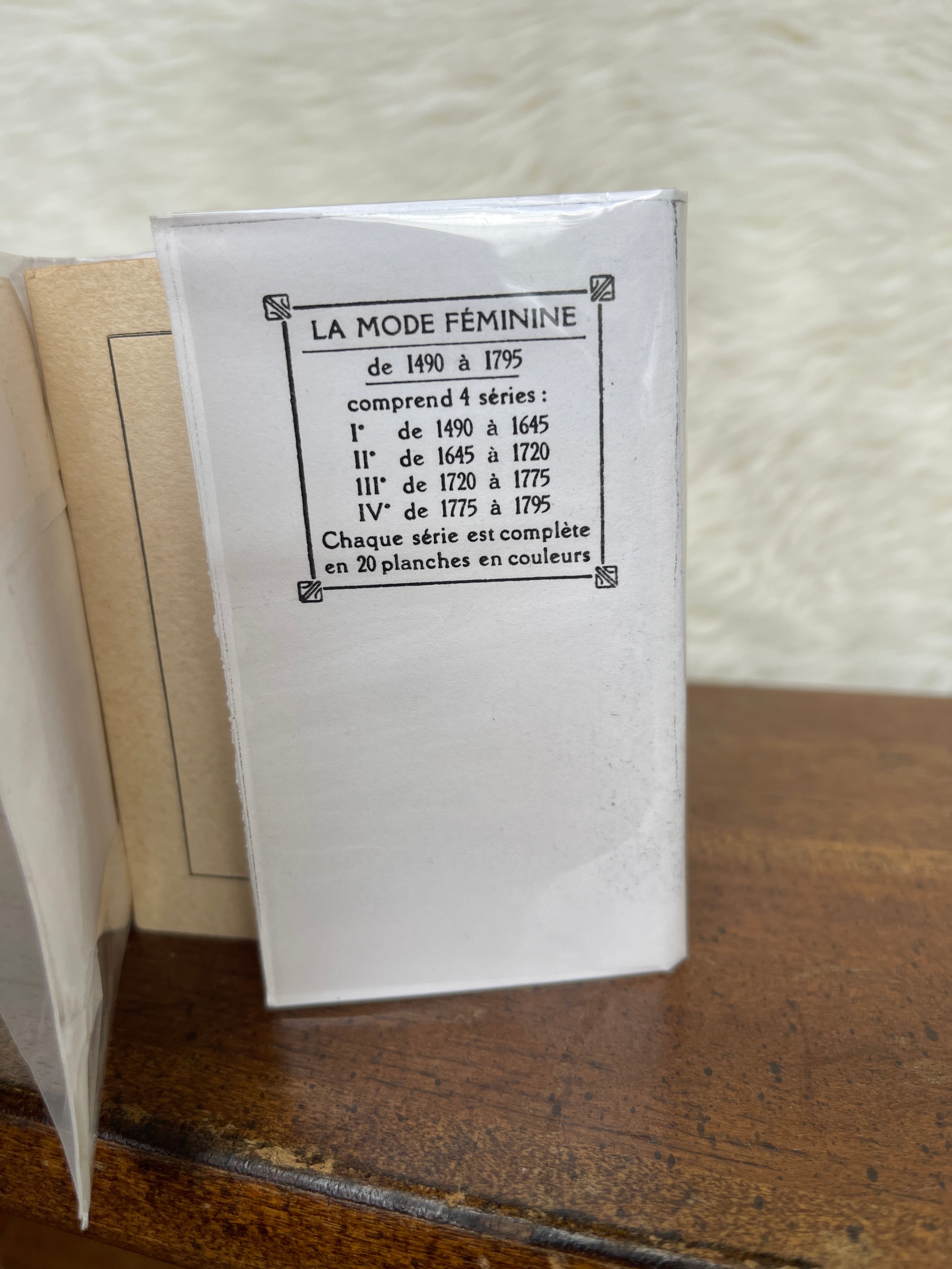 Vintage French Mini “La Mode Féminine de 1490 à 1645” Hand Colored Fashion 20 Plate Portfolio