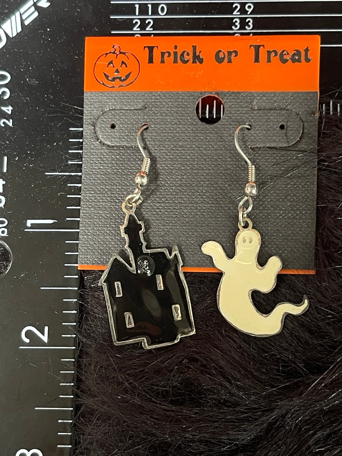 Vintage Haunted House Ghost Earrings
