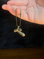 Vintage Brass Flying Phallic Key Chain