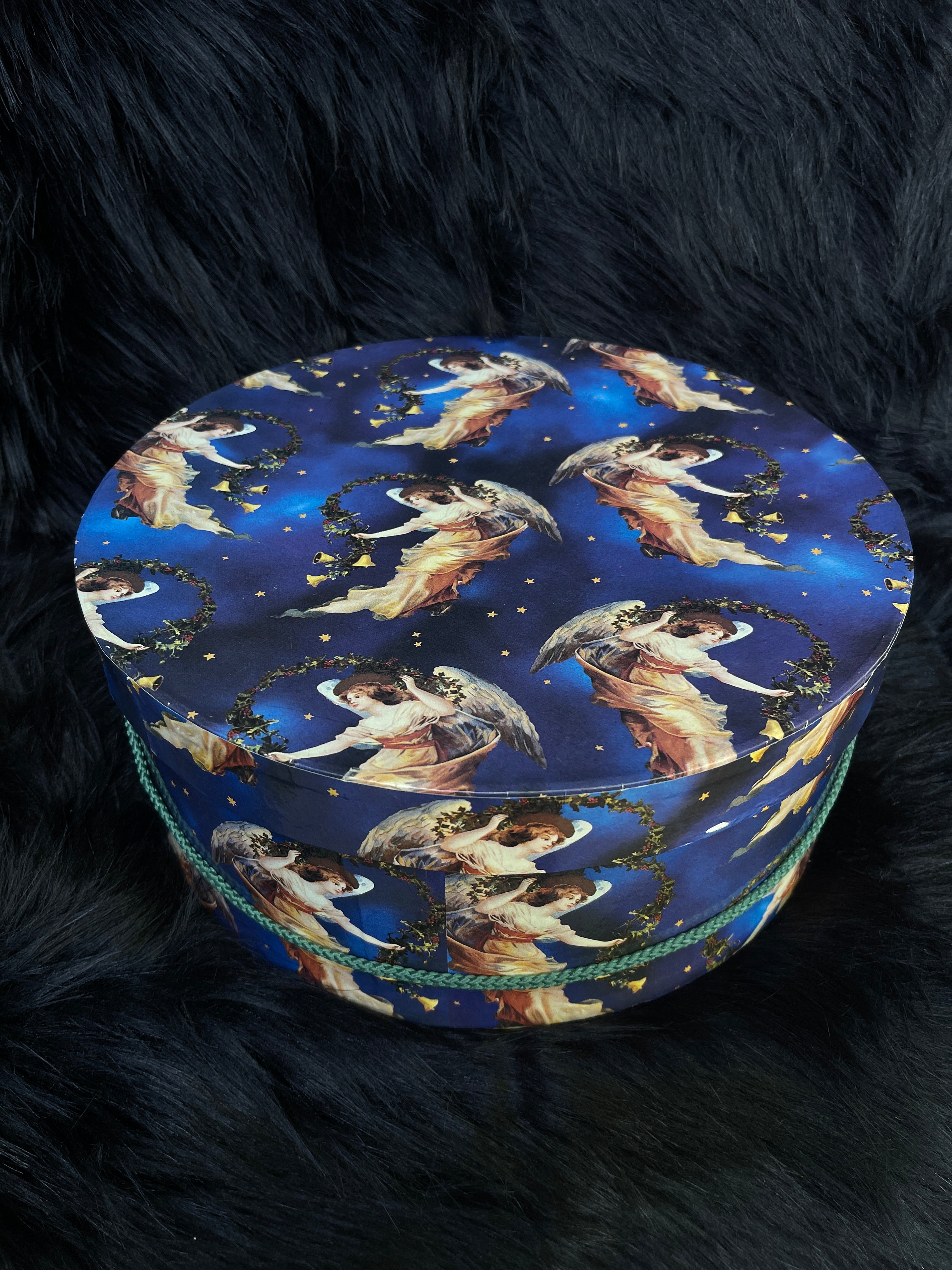 Set of 3 Vintage Blue Celestial Star Angel Nesting Boxes