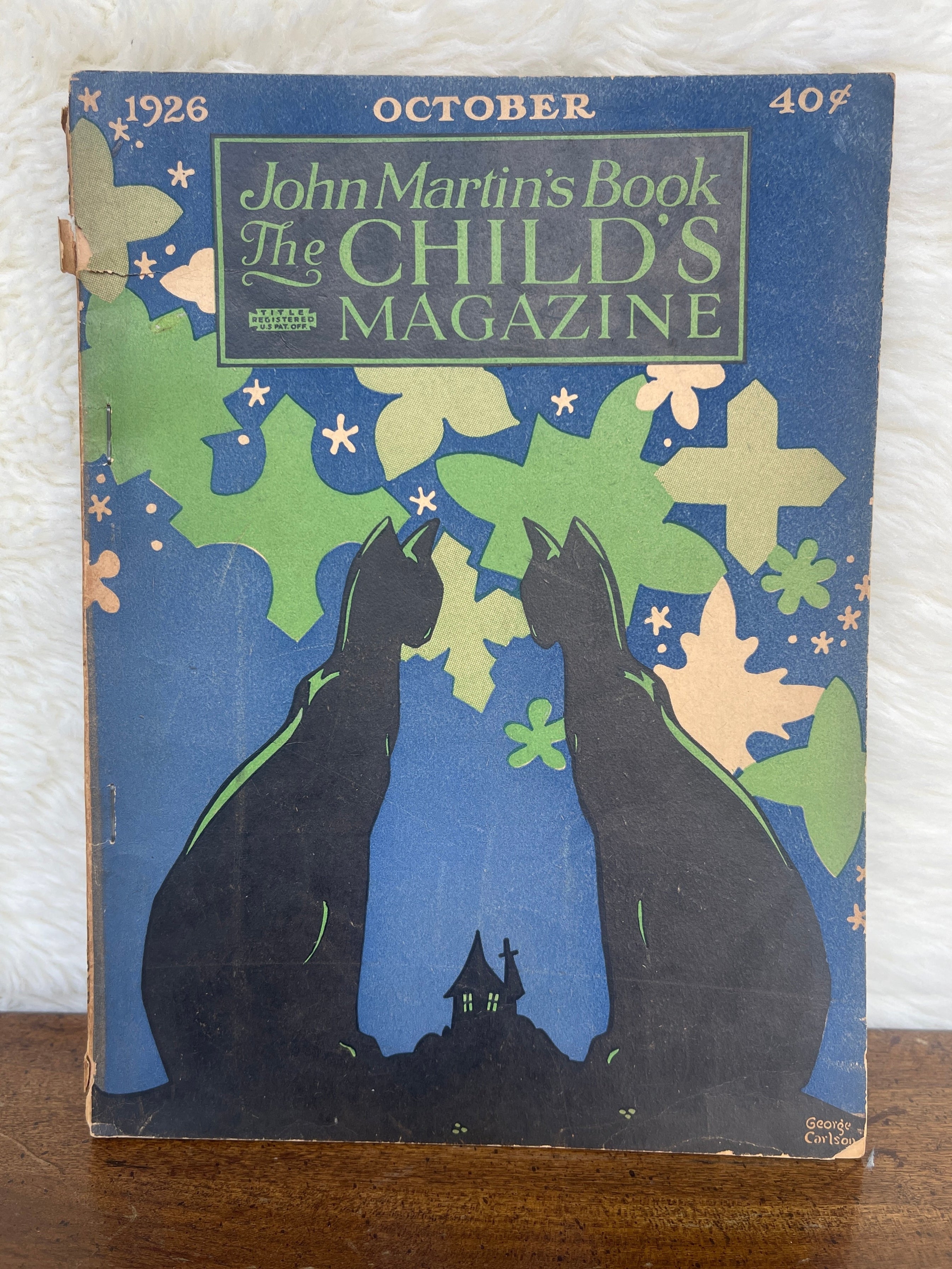 Antique 1926 October Halloween "John Martin's Book: The Child's Magazine"