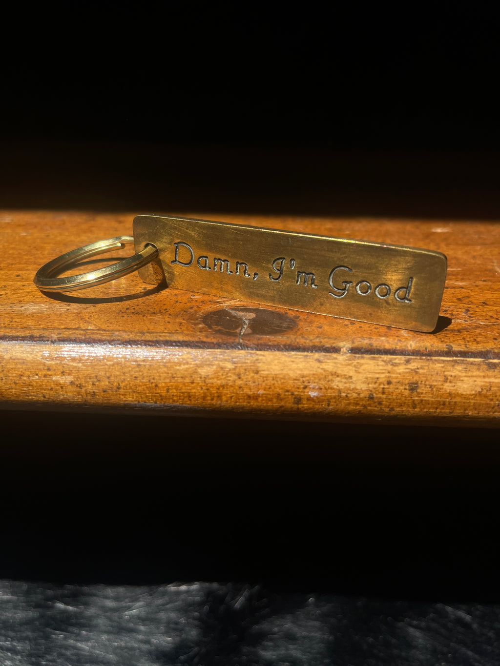 Vintage Universal Brass “Damn, I’m Good” Key Chain