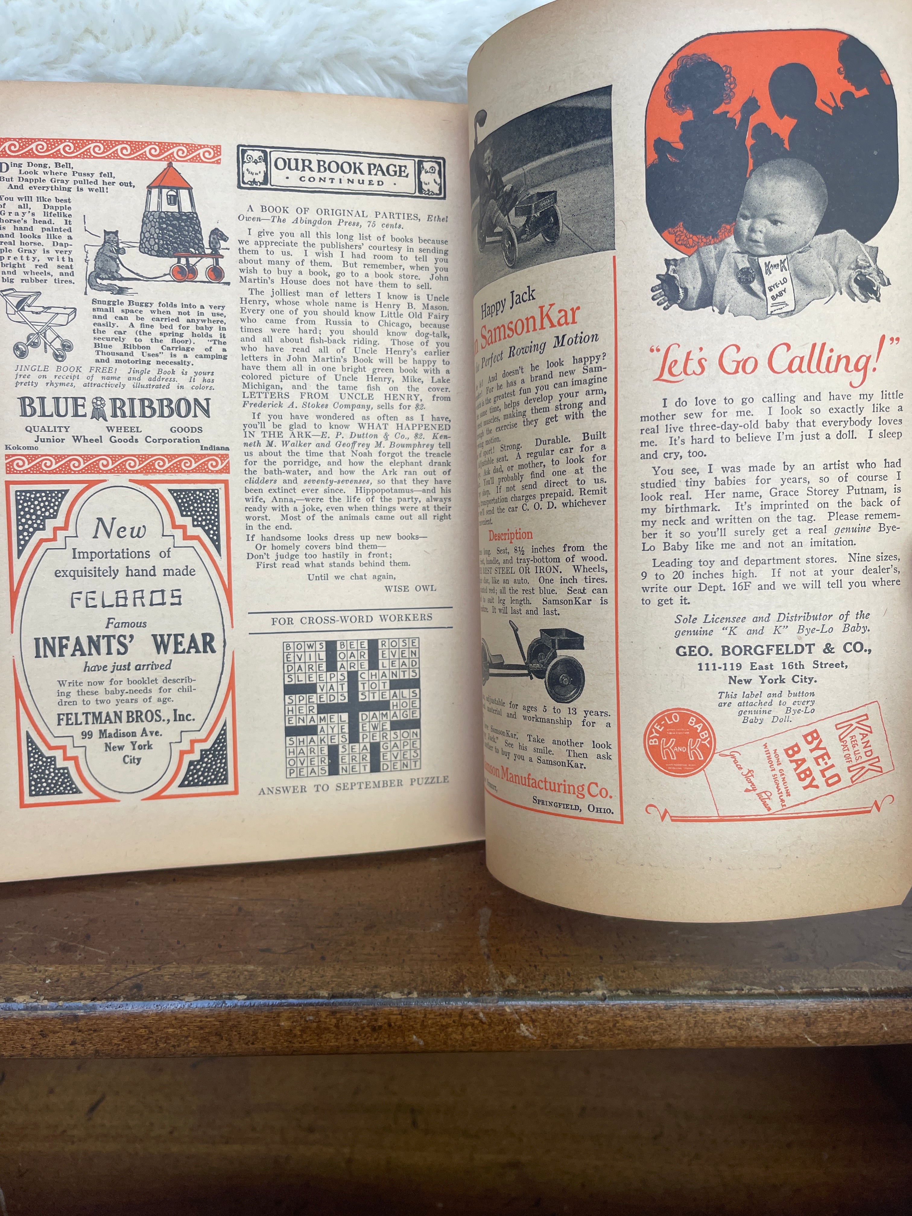 Antique 1926 October Halloween "John Martin's Book: The Child's Magazine"