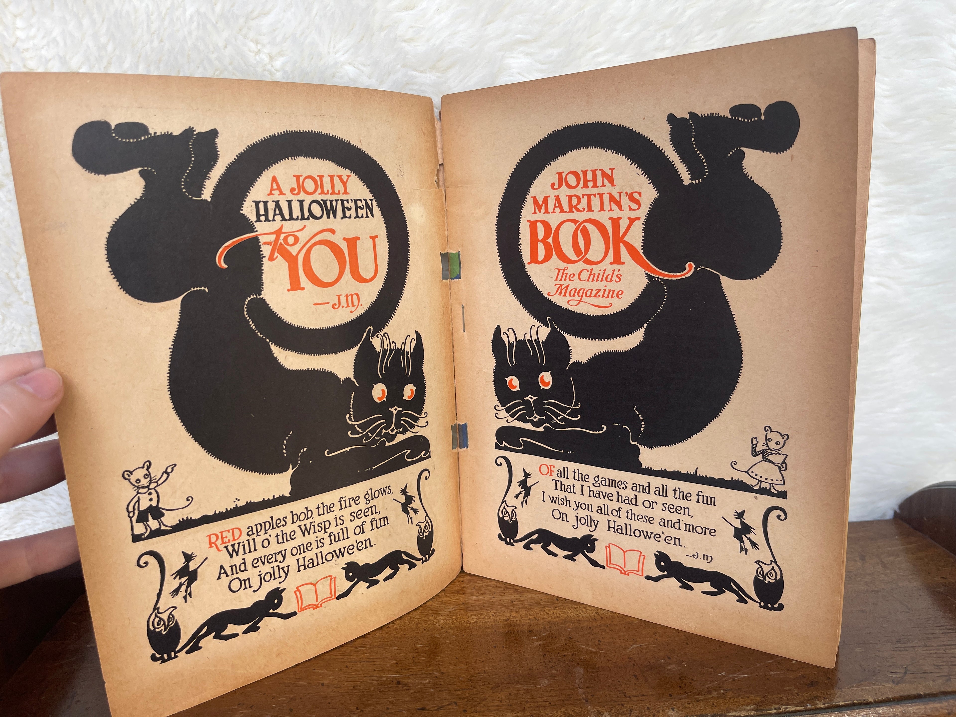 Antique 1926 October Halloween "John Martin's Book: The Child's Magazine"