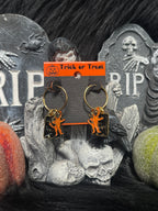 Vintage Devil Trick or Treat Bag Earrings