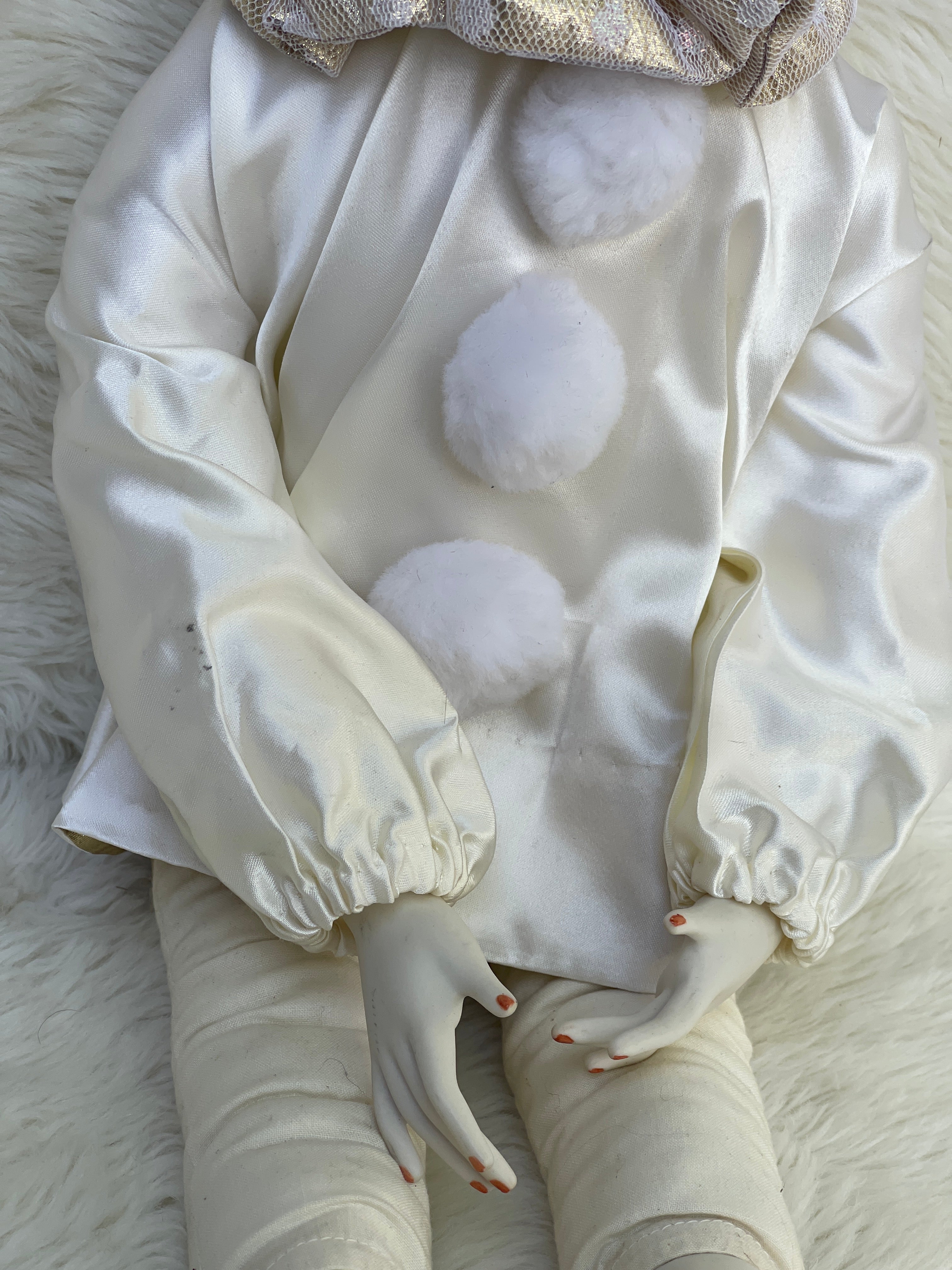 Vintage Porcelain Star Pierrot Doll