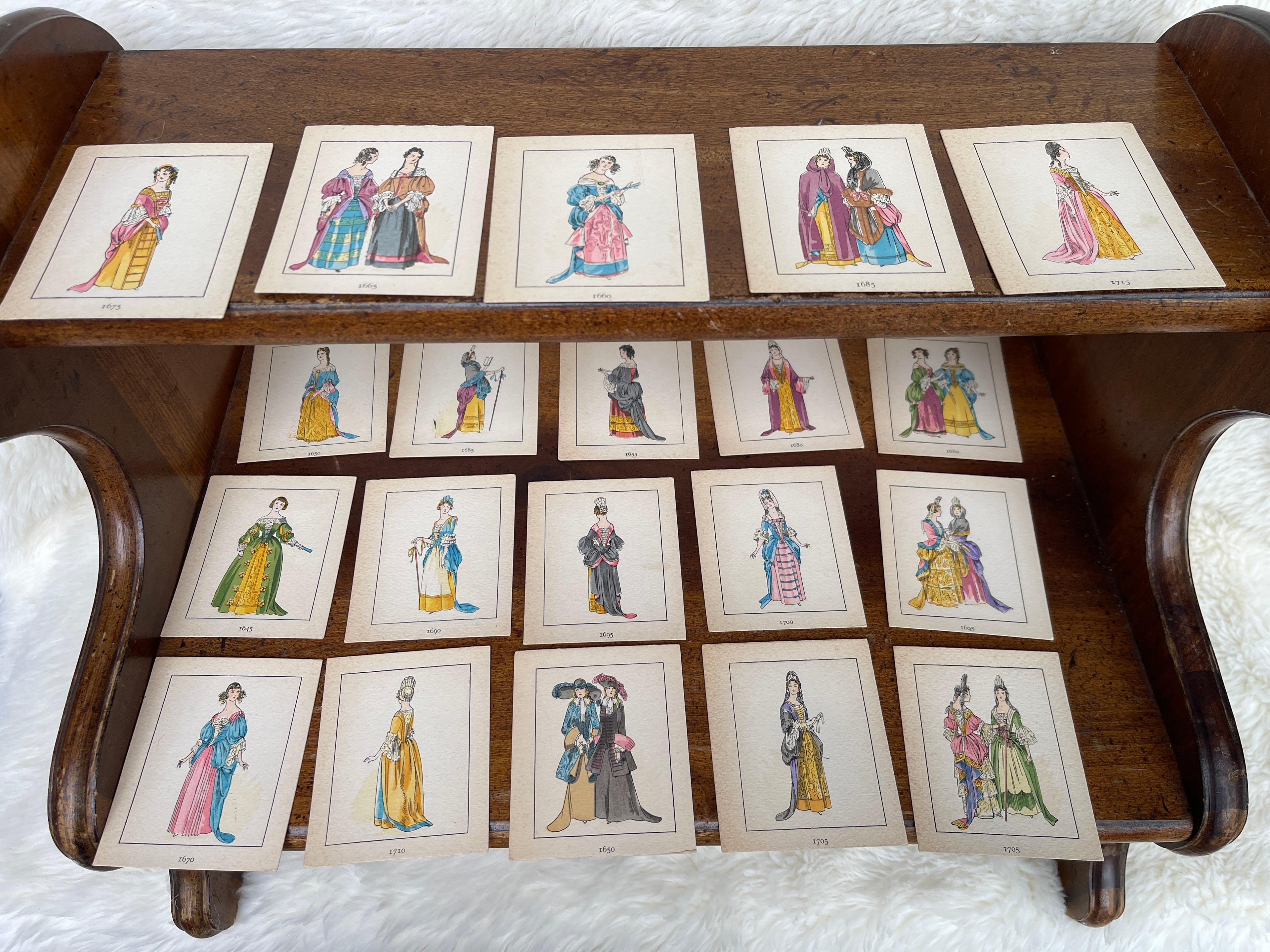 Vintage French Mini “La Mode Féminine de 1645 à 1720” Hand Colored Fashion 20 Plate Portfolio