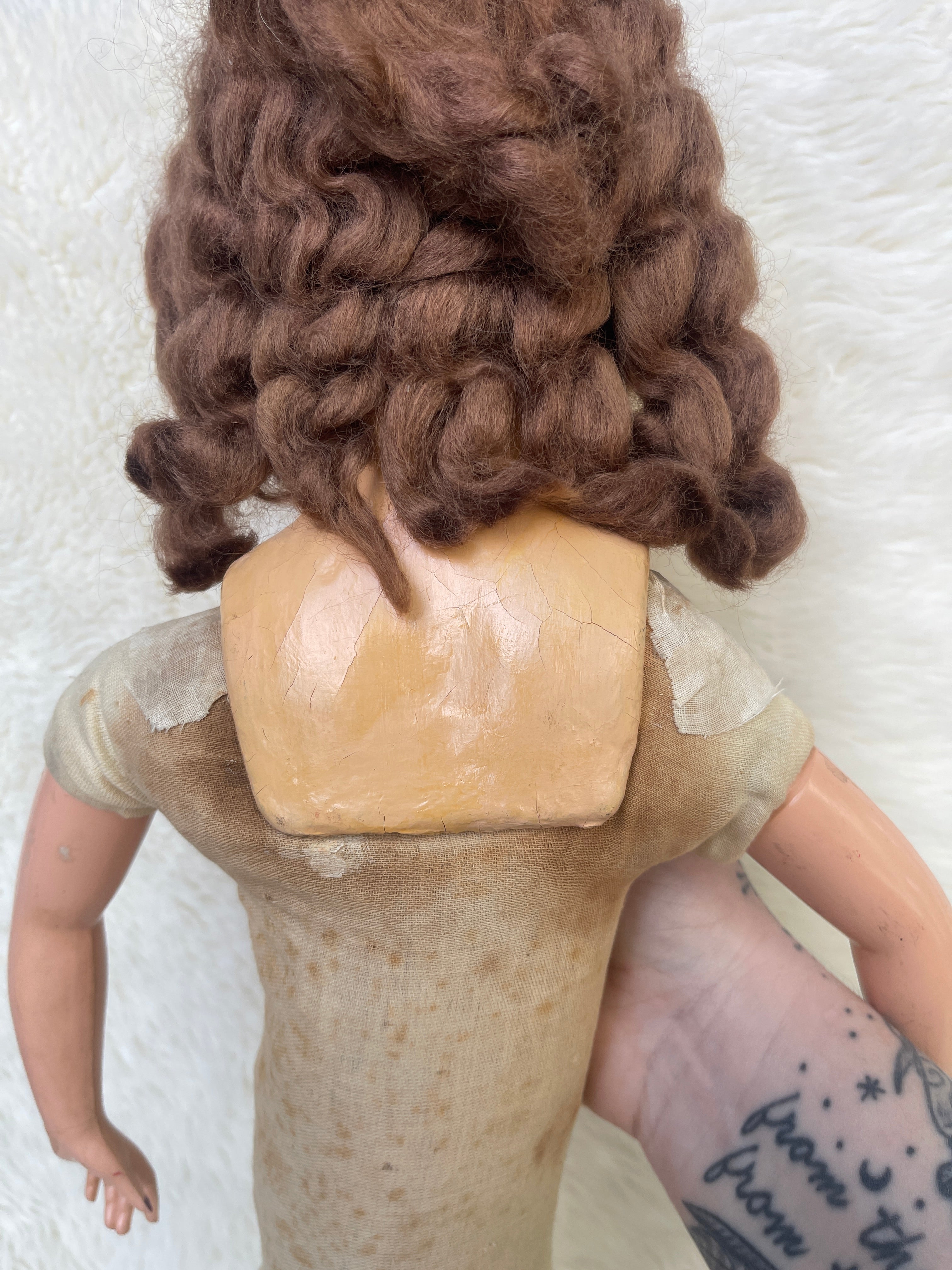 Antique French Boudoir Make Up Composition Doll
