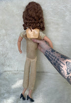 Antique French Boudoir Make Up Composition Doll