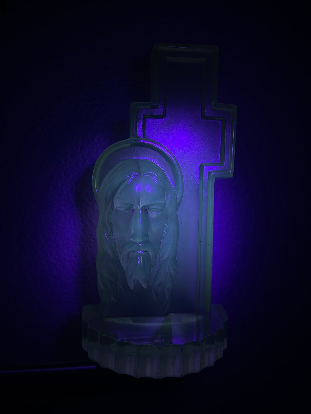Vintage *Glowing* Lucite Jesus & Cross