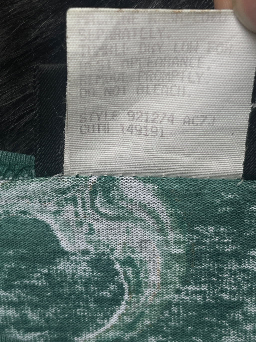 Vintage Size M 3/4 Sleeve Green Celestial Sun Moon Star "SWAT" Top
