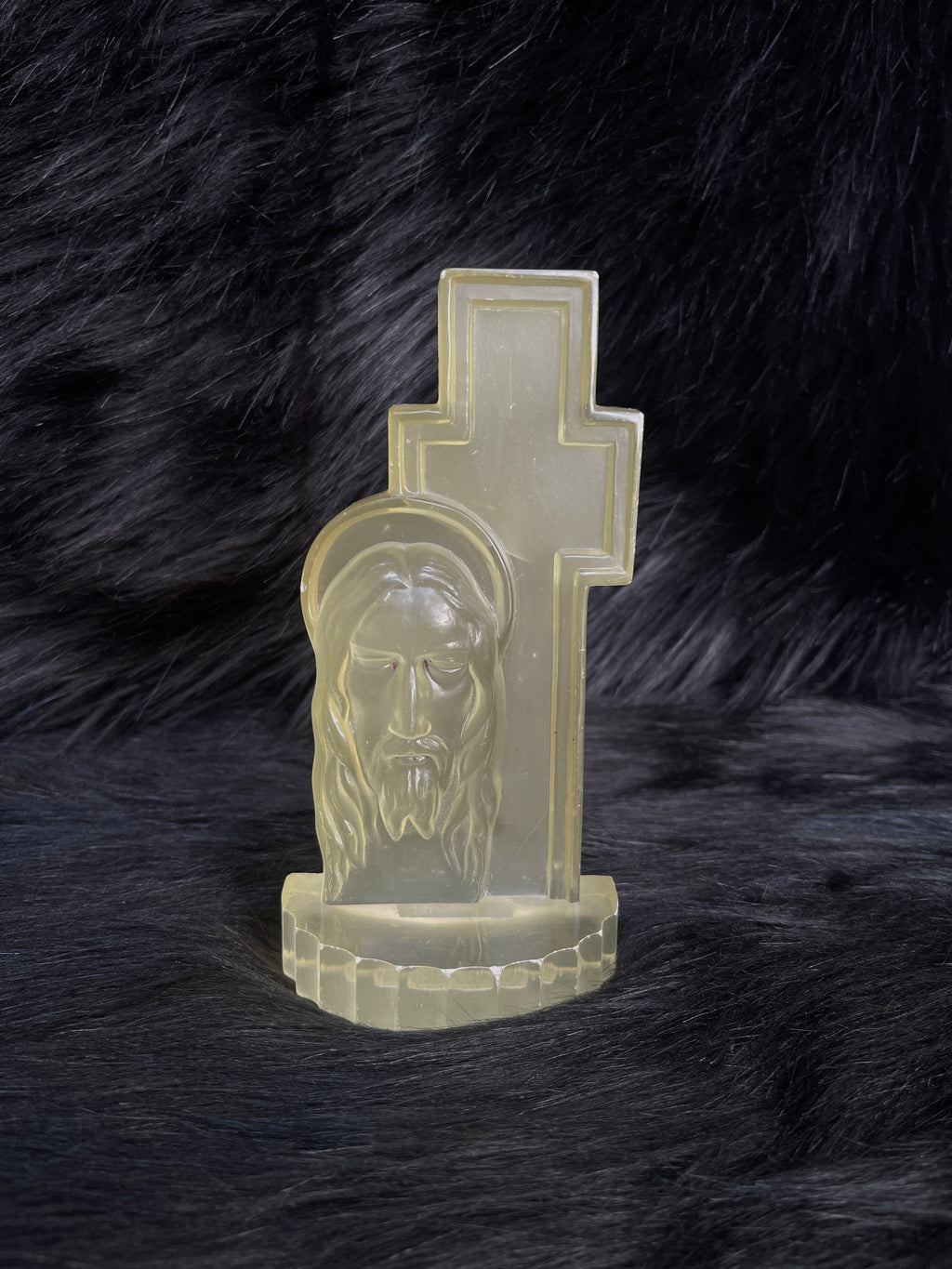 Vintage *Glowing* Lucite Jesus & Cross