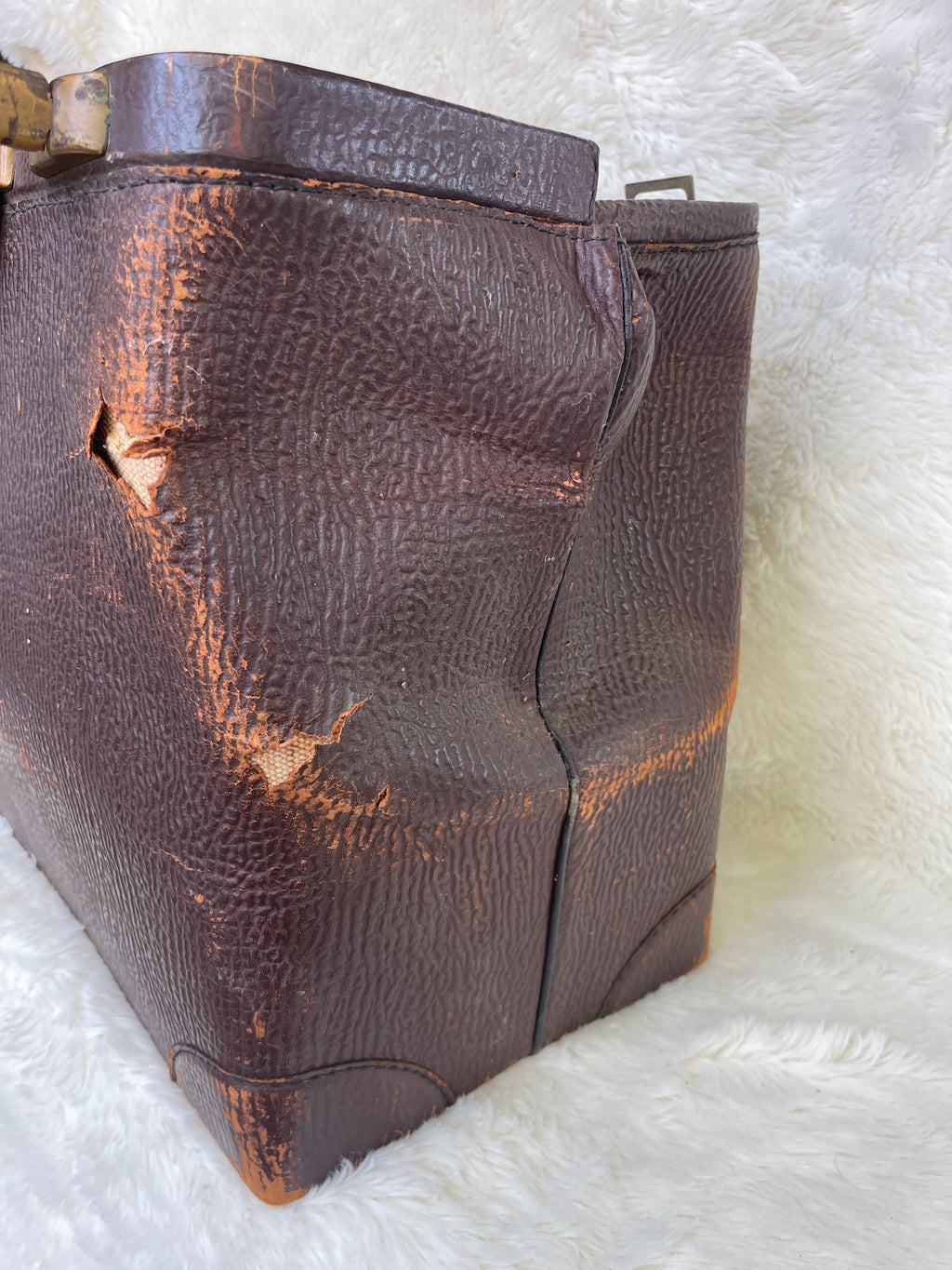 Vintage Brown Leather Medical Doctor Apothecary Bag