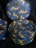 Set of 3 Vintage Blue Celestial Star Angel Nesting Boxes