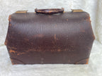 Vintage Brown Leather Medical Doctor Apothecary Bag