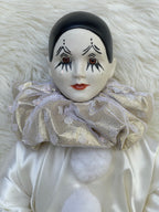 Vintage Porcelain Star Pierrot Doll