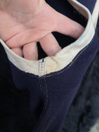 1920’s Antique Navy & White Striped Button One Piece Swimsuit Bathing Suit