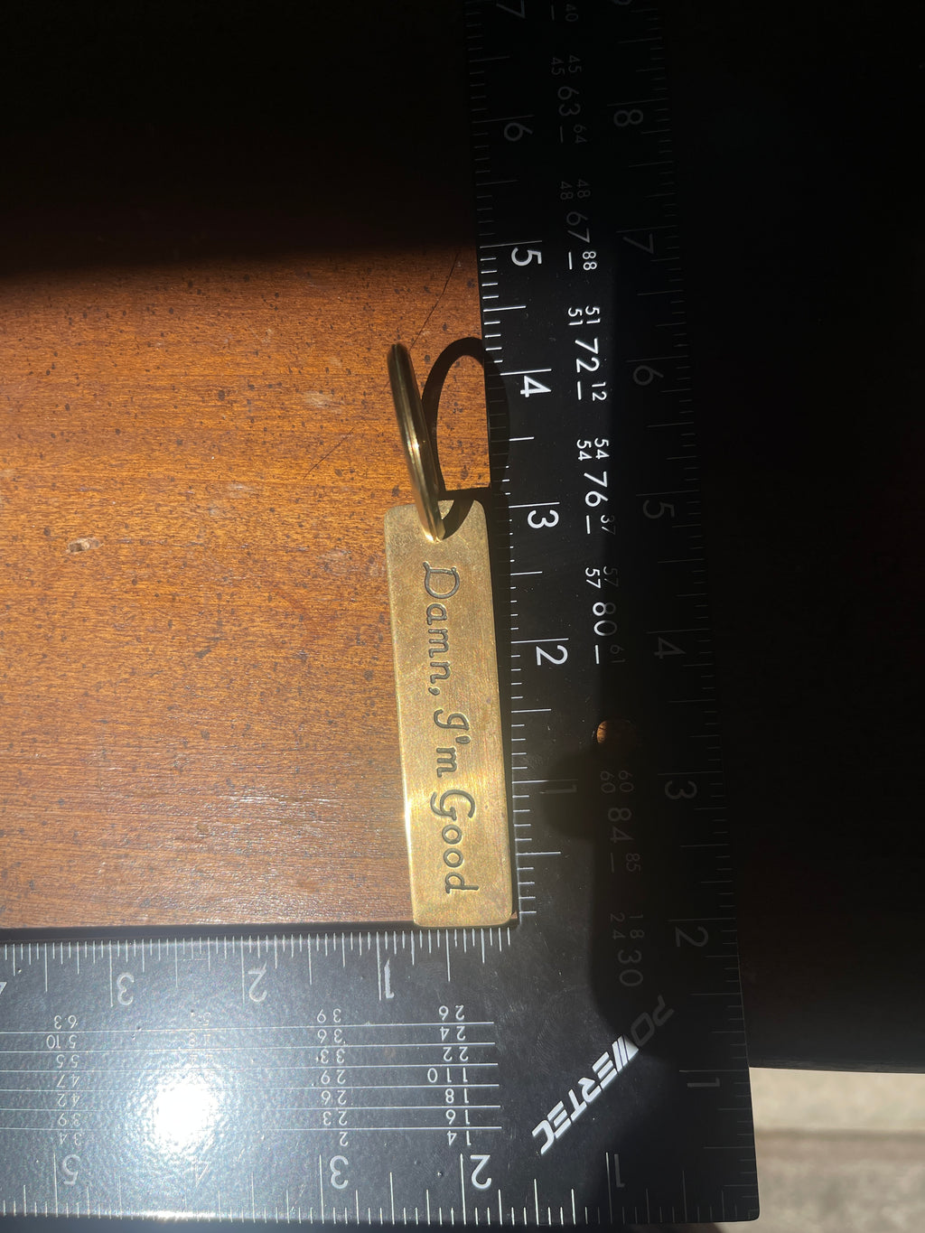 Vintage Universal Brass “Damn, I’m Good” Key Chain